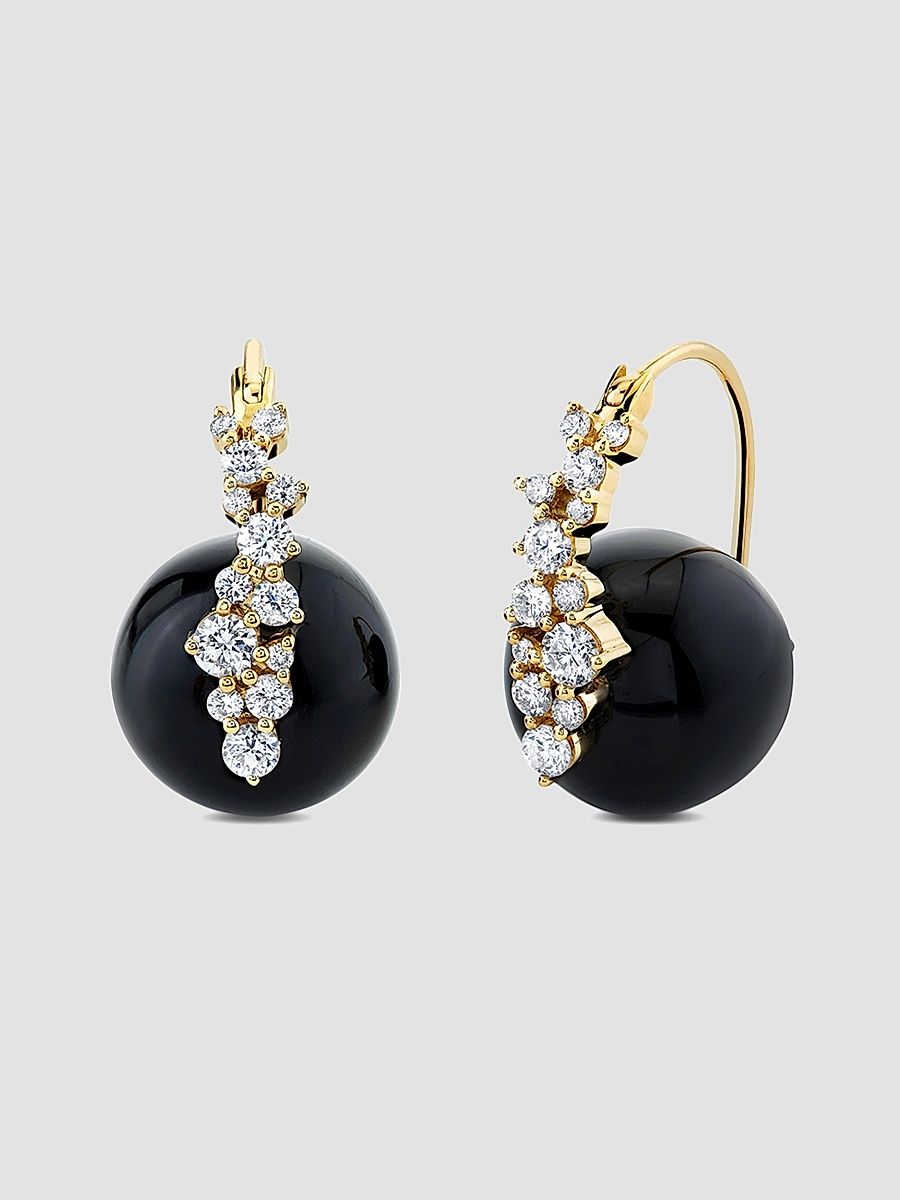 Women's Cocktail 14K Yellow Gold, Black Onyx & 0.70 TCW Diamond Drop Earrings - Gold