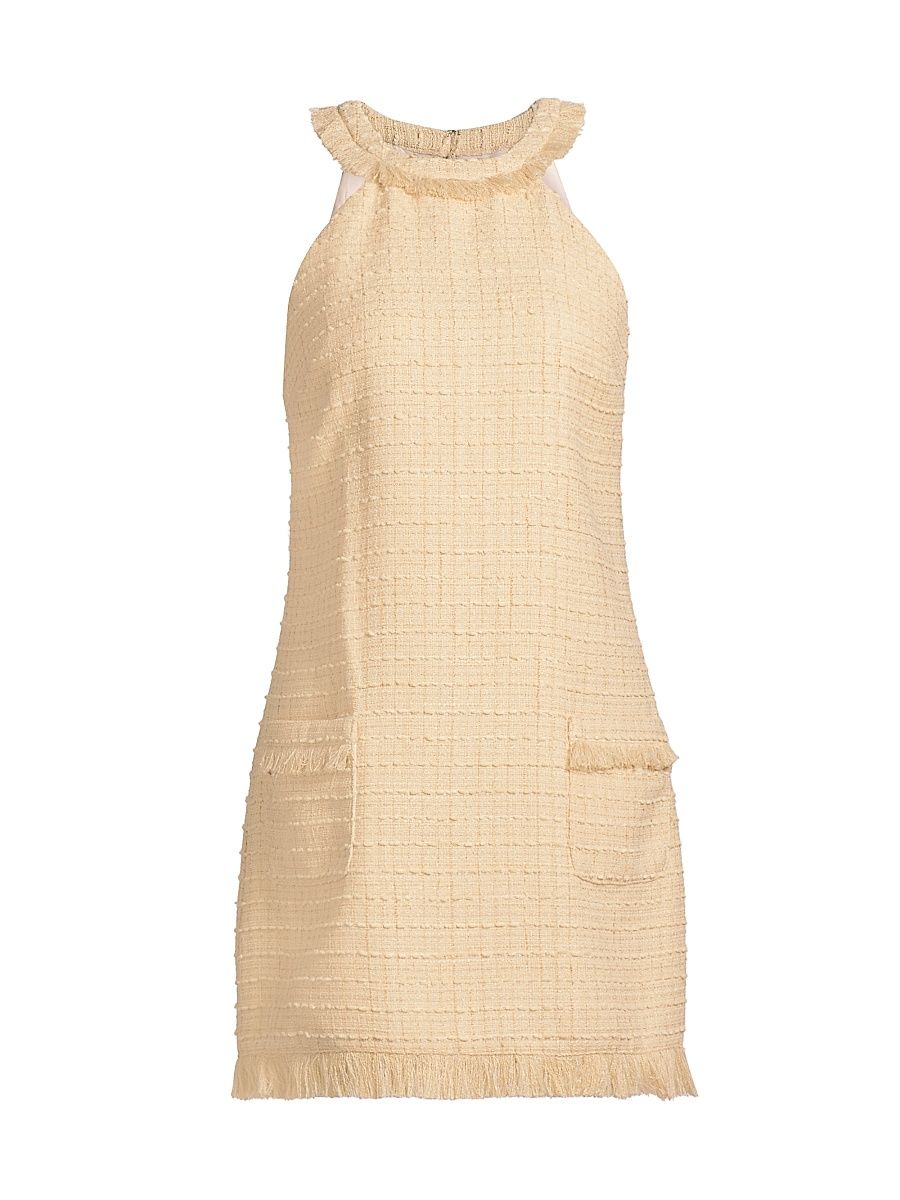 Women's Andrea Tweed Minidress - Beige - Size XS