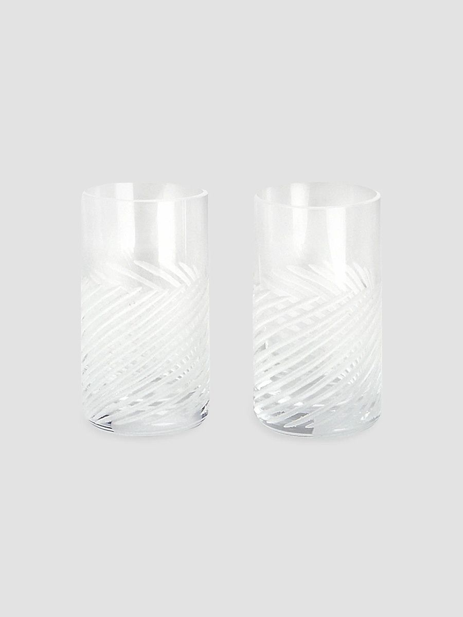 Brunello Cucinelli Set of Two Whisky Glasses in Murano Glass - Transparent