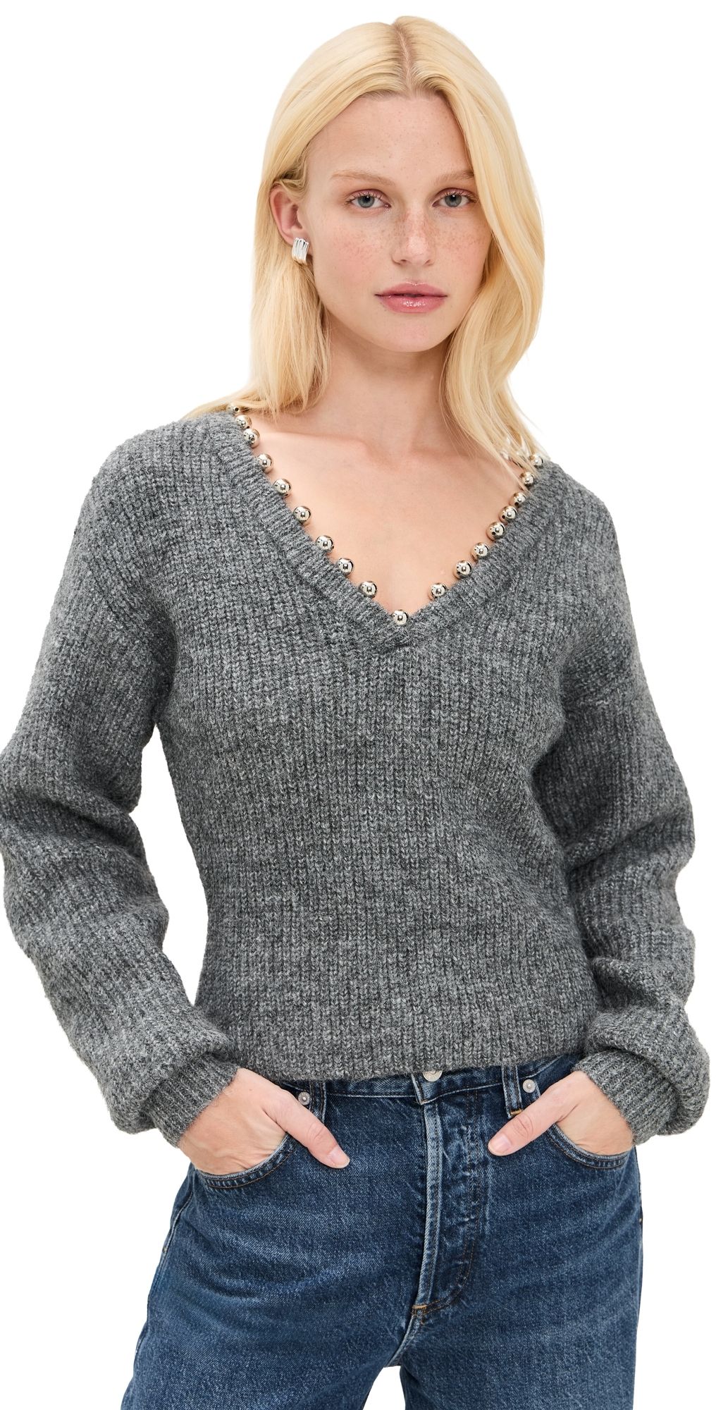 BLANKNYC Silver Lining Sweater Grey L