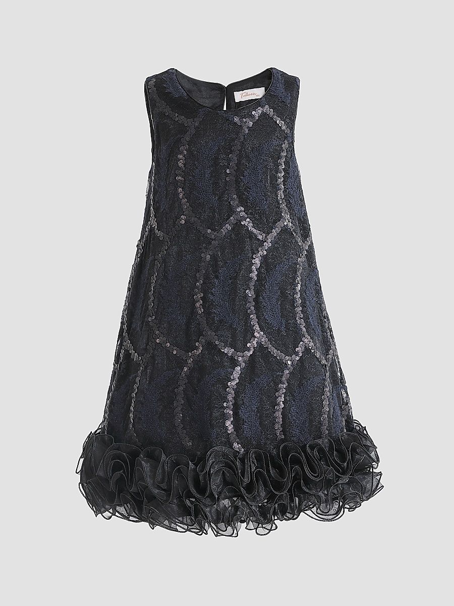 Girl's Fiora Dress - Black - Size 14