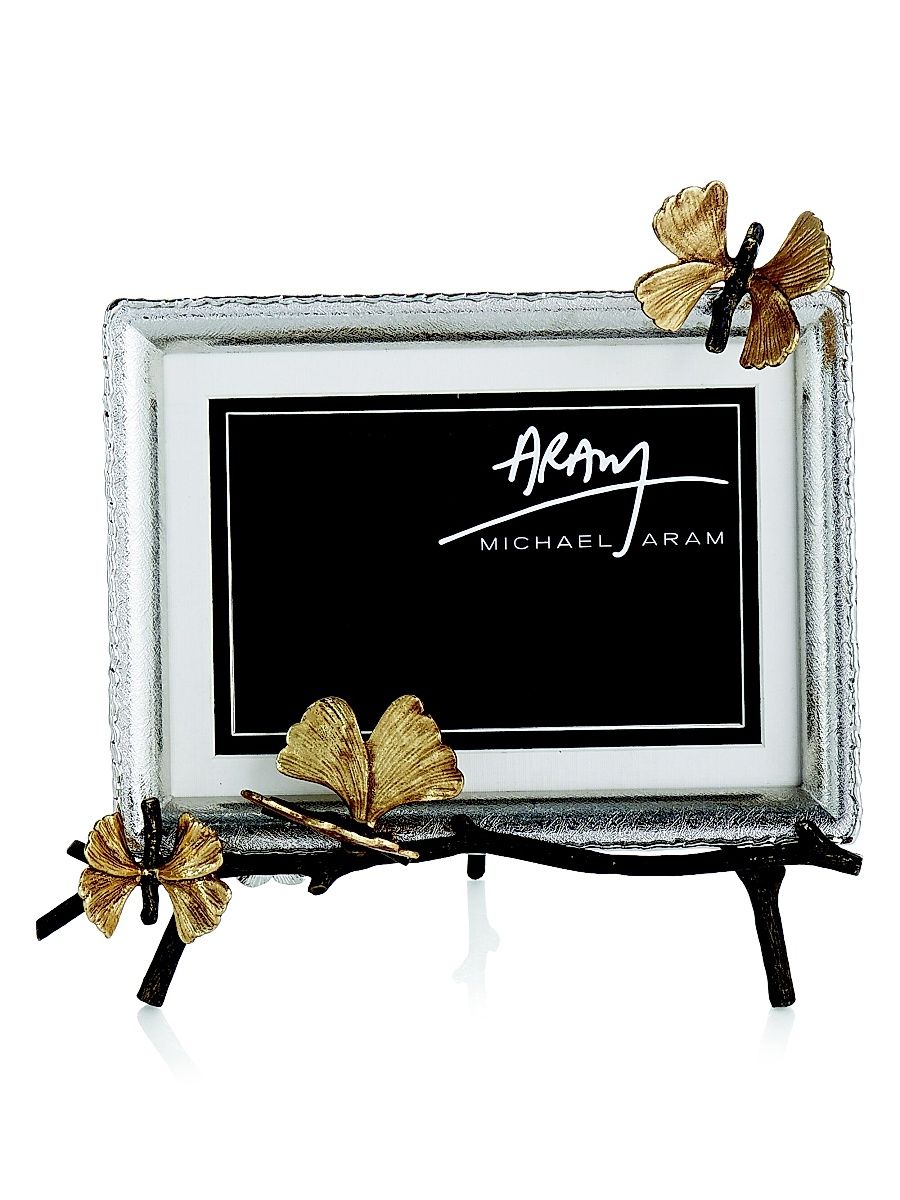 Butterfly Ginkgo Photo Frame & Easel 2-Piece Set