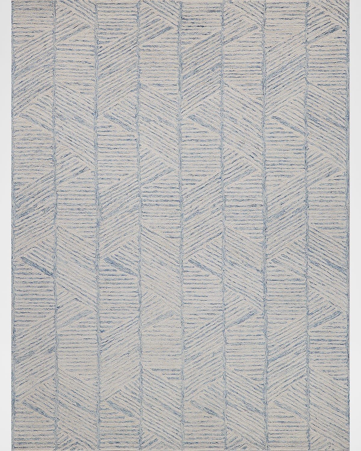 Kascata Hand-Tufted Blue/Ivory Rug