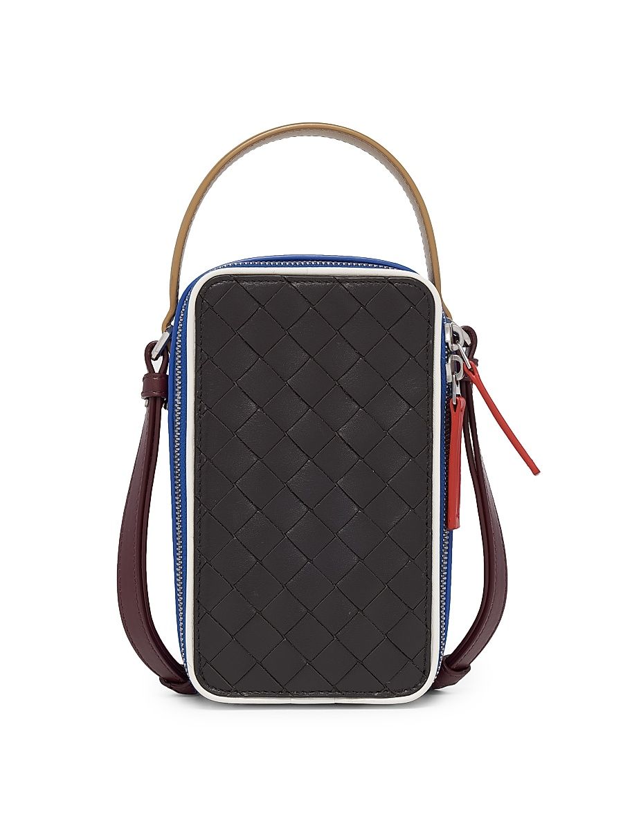 Men's Getaway Intrecciato Phone Pouch - Contrast Mix