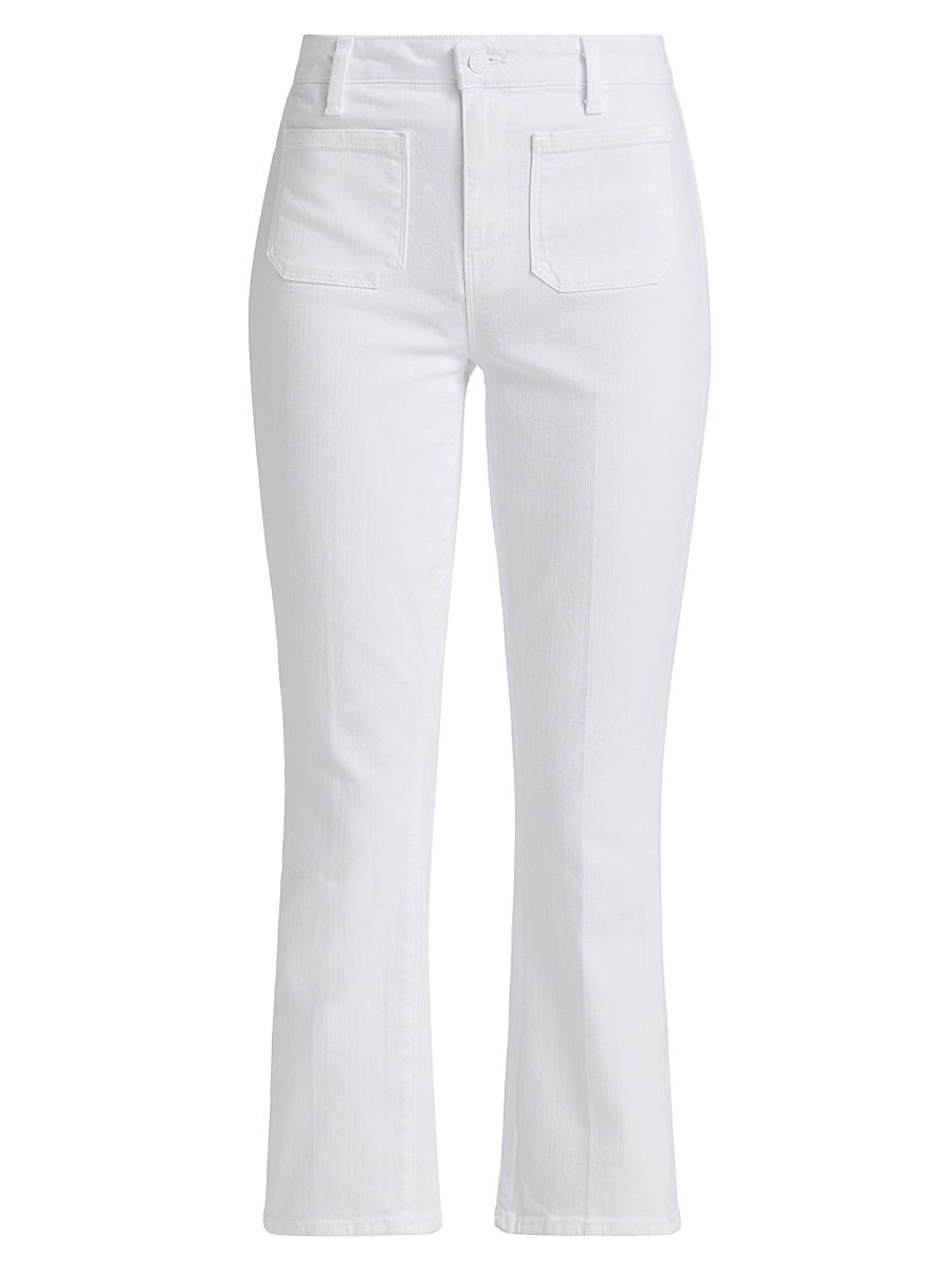 Women's Noya Slim-Fit Flared Crop Jeans - Blanc - Size 27