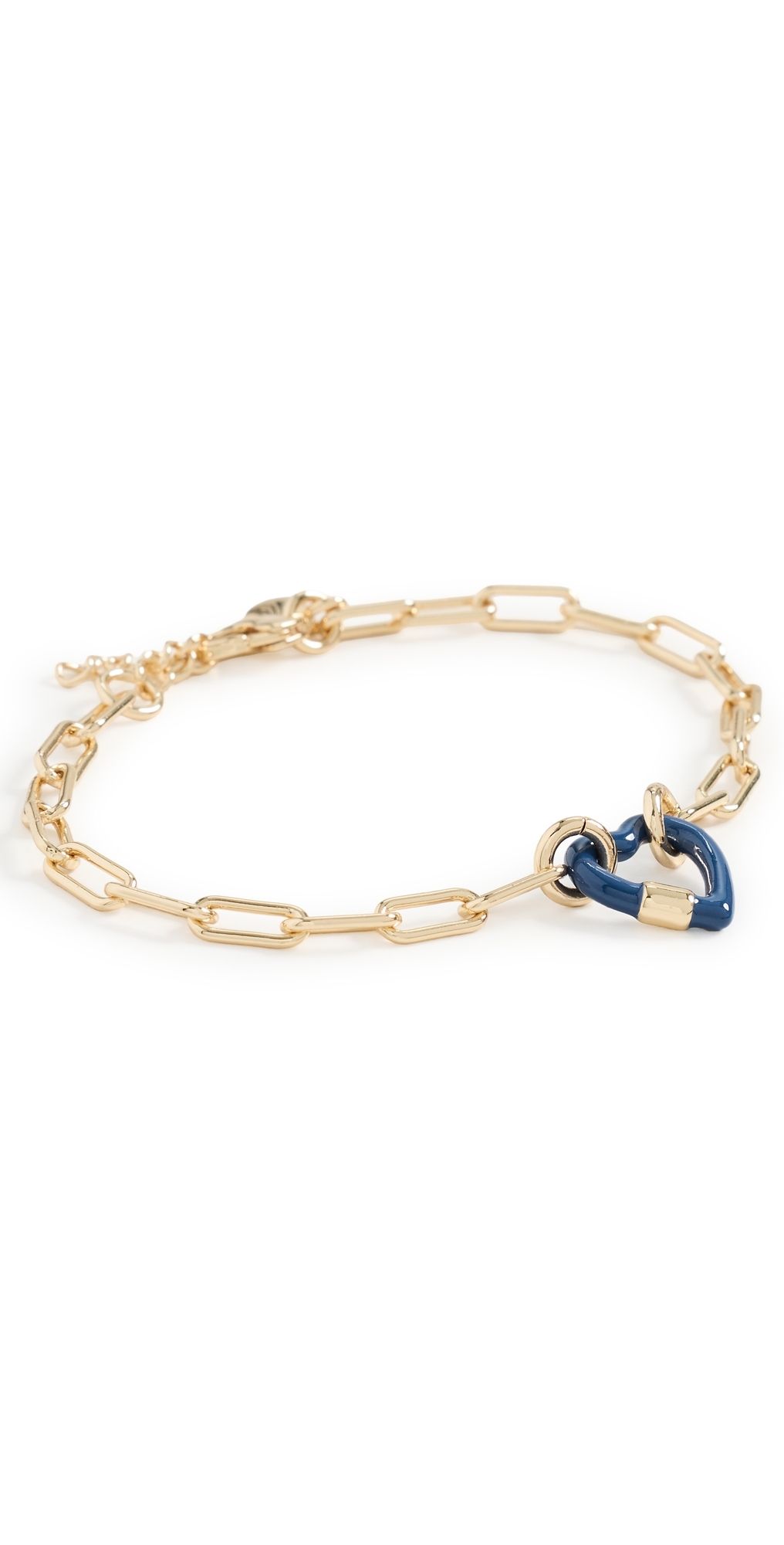 Madewell Enamel Heart Bracelet Warm Gold One Size