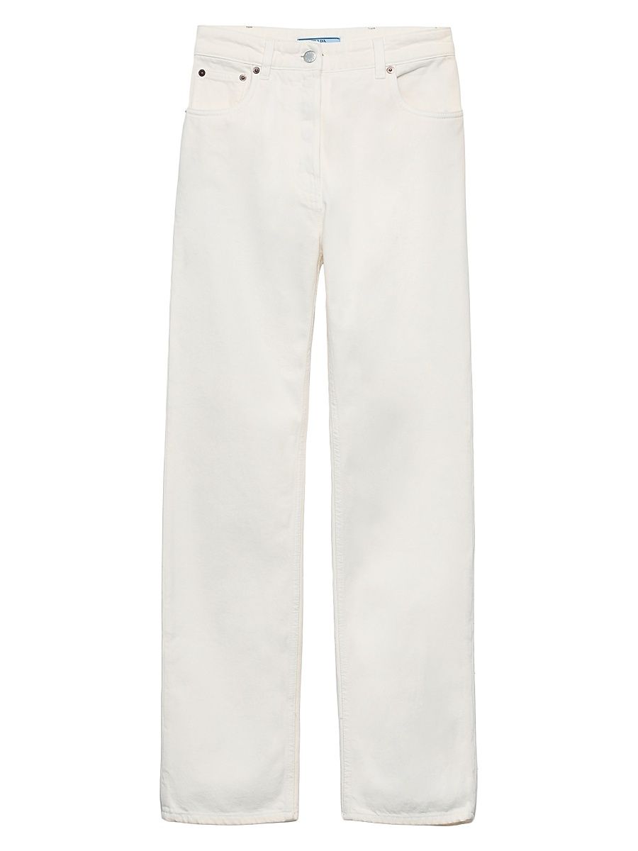 Women's Five-Pocket Denim Jeans - White - Size 28