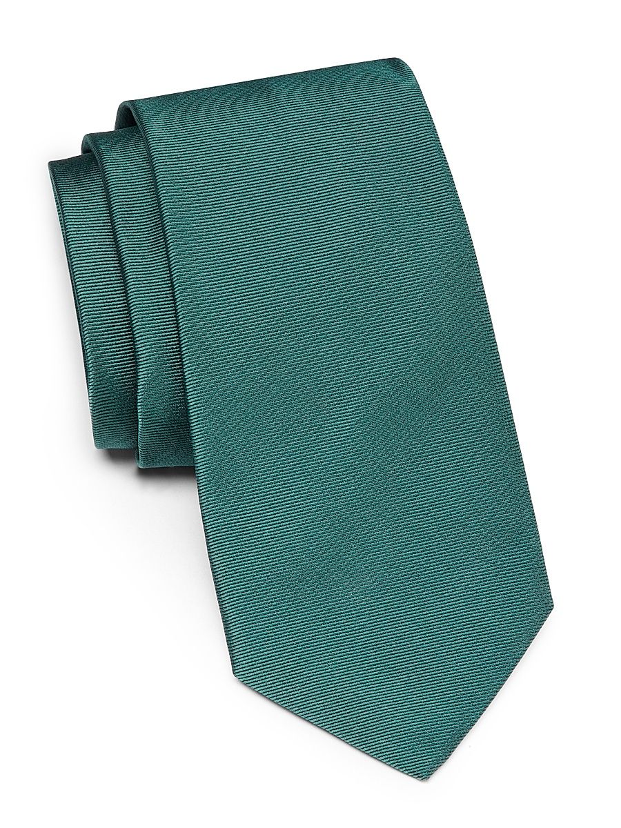Men's COLLECTION Striped Silk Tie - Teal