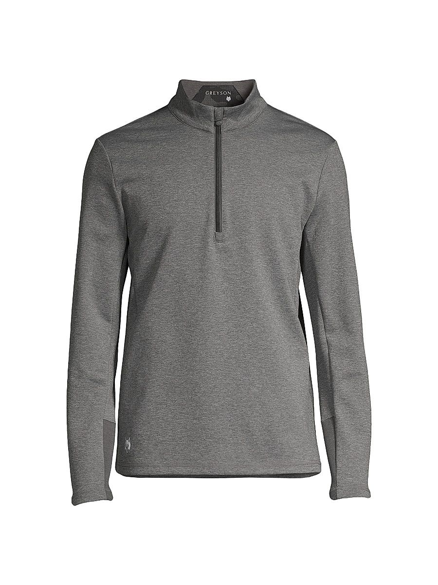 Men's Sequoia Quarter-Zip Sweatshirt - Smoke Heather - Size Small