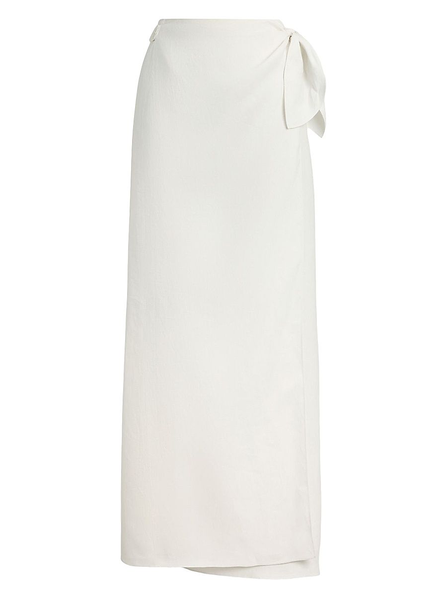 Women's Trina Linen Maxi Skirt - Cream - Size 8