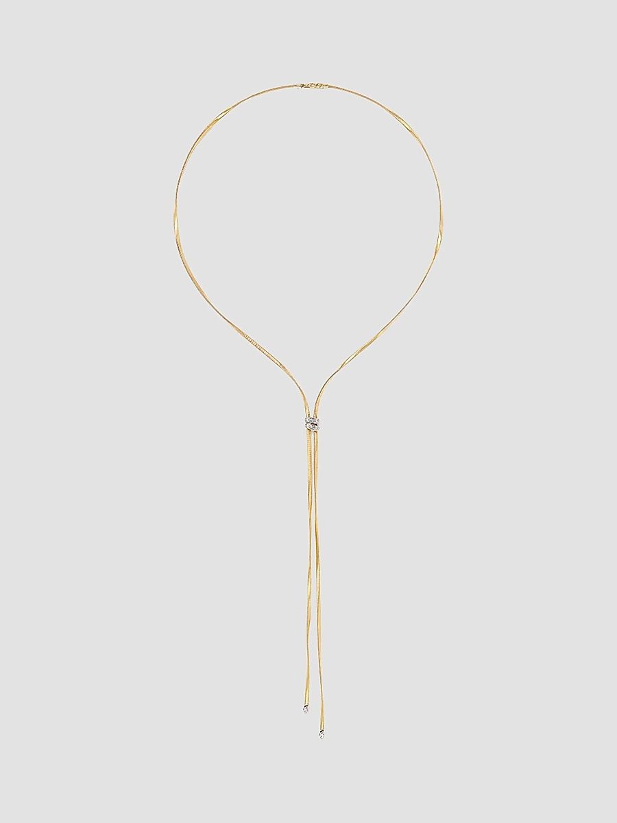 Marco Bicego Women's Marrakech Two-Tone 18K Gold & 0.22 TCW Diamond Lariat Necklace - Yellow Gold