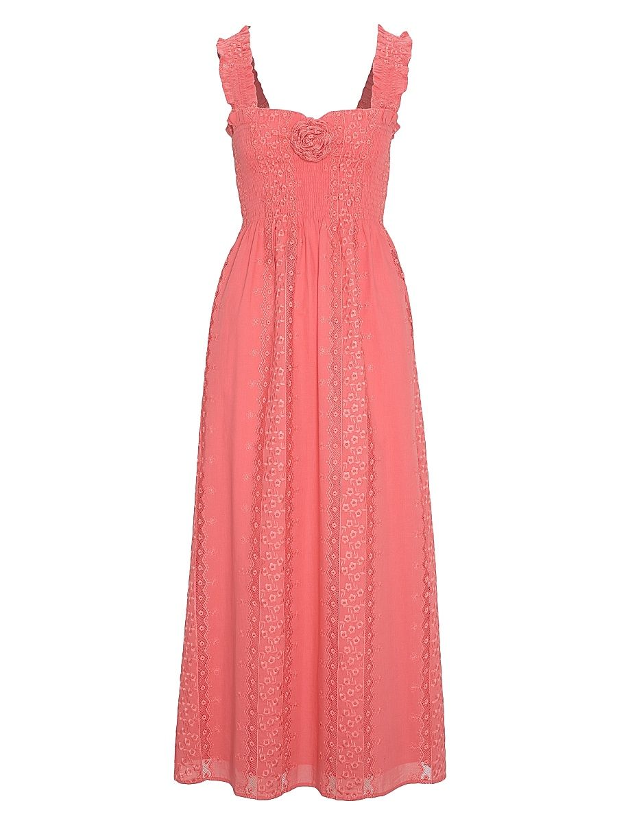 Women's The Rosetta Nap Dress - Coral - Size Large