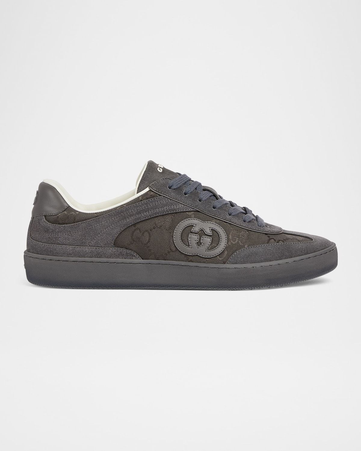 Mens G74 Tonal Canvas and Suede Sneakers
