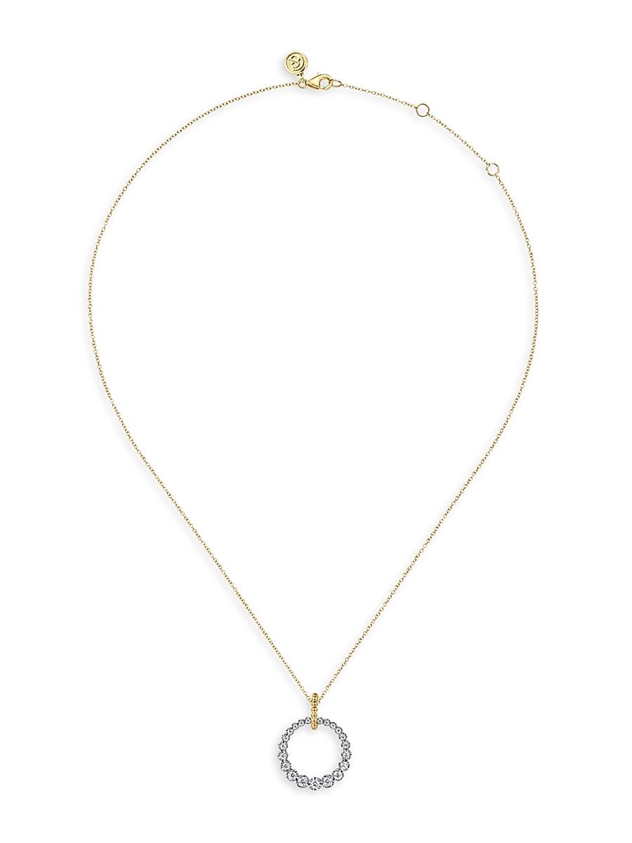 Women's Bujukan 14K White & Yellow Gold & 0.50 TCW Diamond Pendant Necklace - Yellow Gold