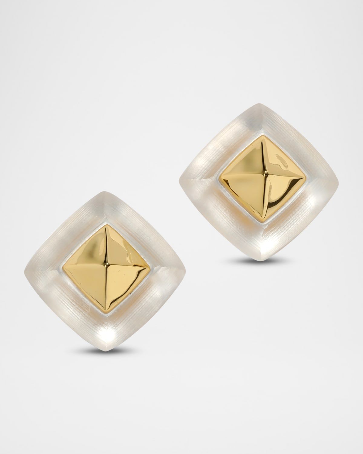 Luminous Lucite Armor Post Earrings