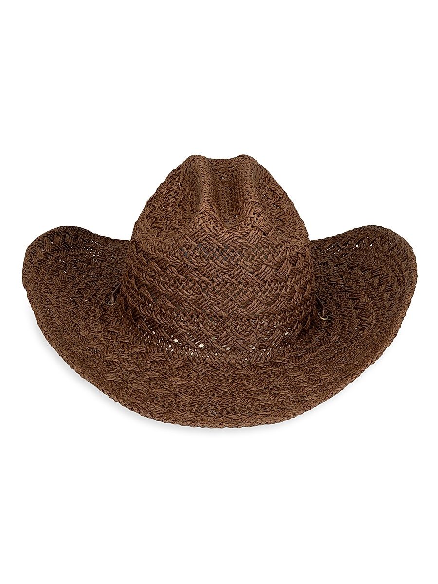 Women's X Phoenix Woven Paper Cowboy Hat - Carob - Size Large