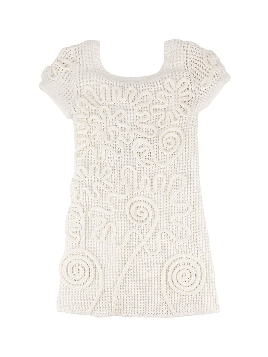 Little Girl's & Girl's Nissa Crochet-Knit Dress - Off White - Size 6
