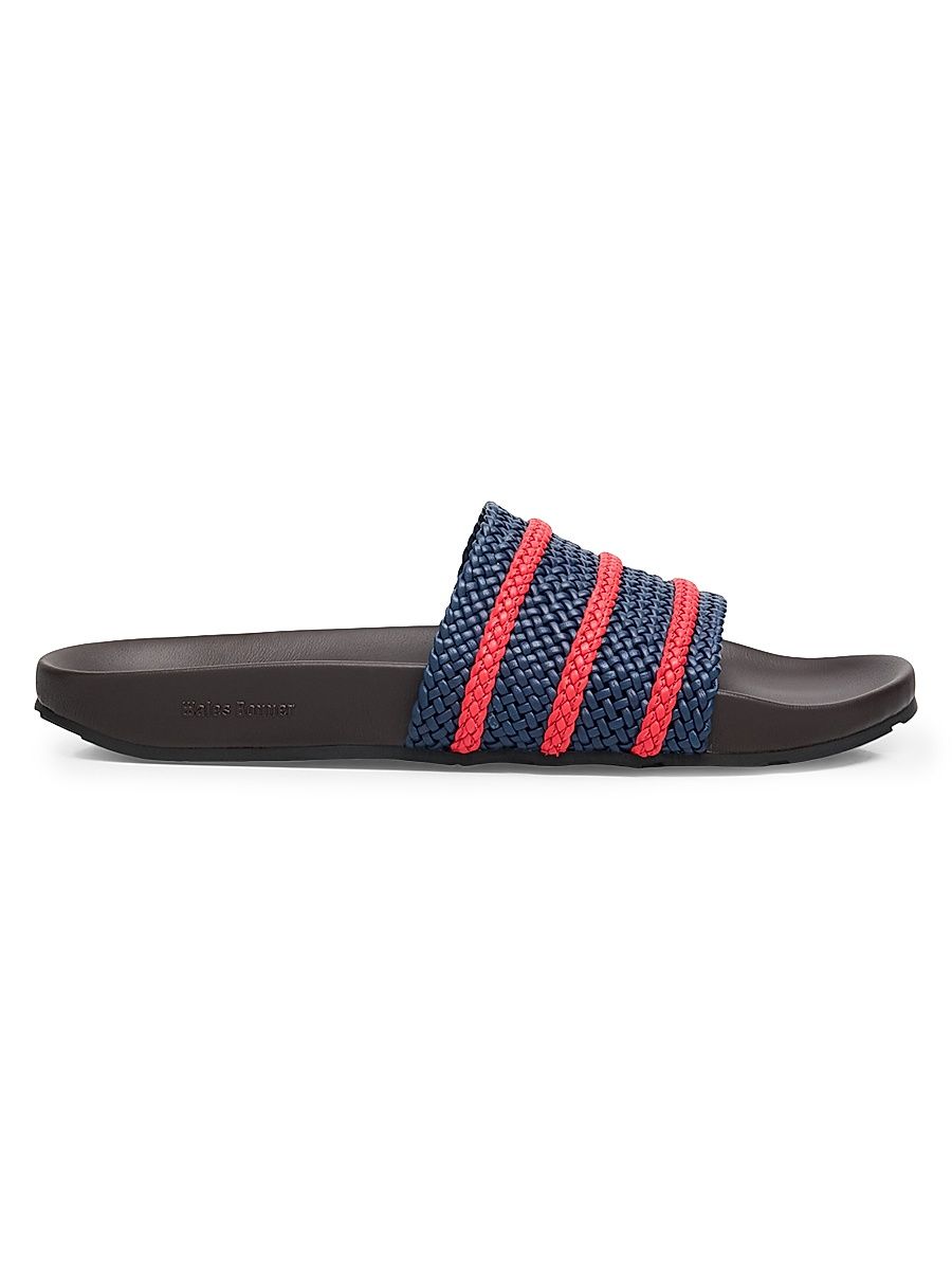 Men's adidas x Wales Bonner Adilette Woven Slides - Indigo - Size 10 Sandals