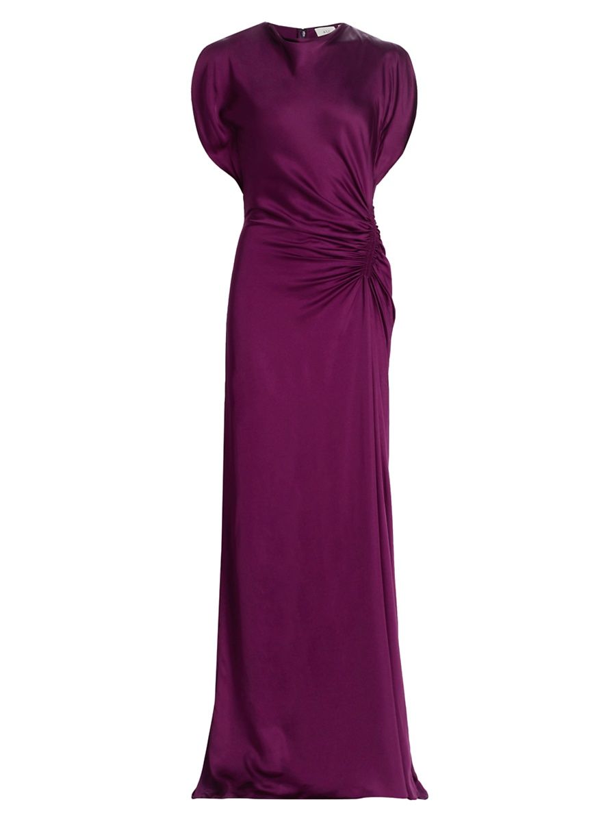 Women's Nadia Satin Bias-Cut Gown - Jewel - Size 2