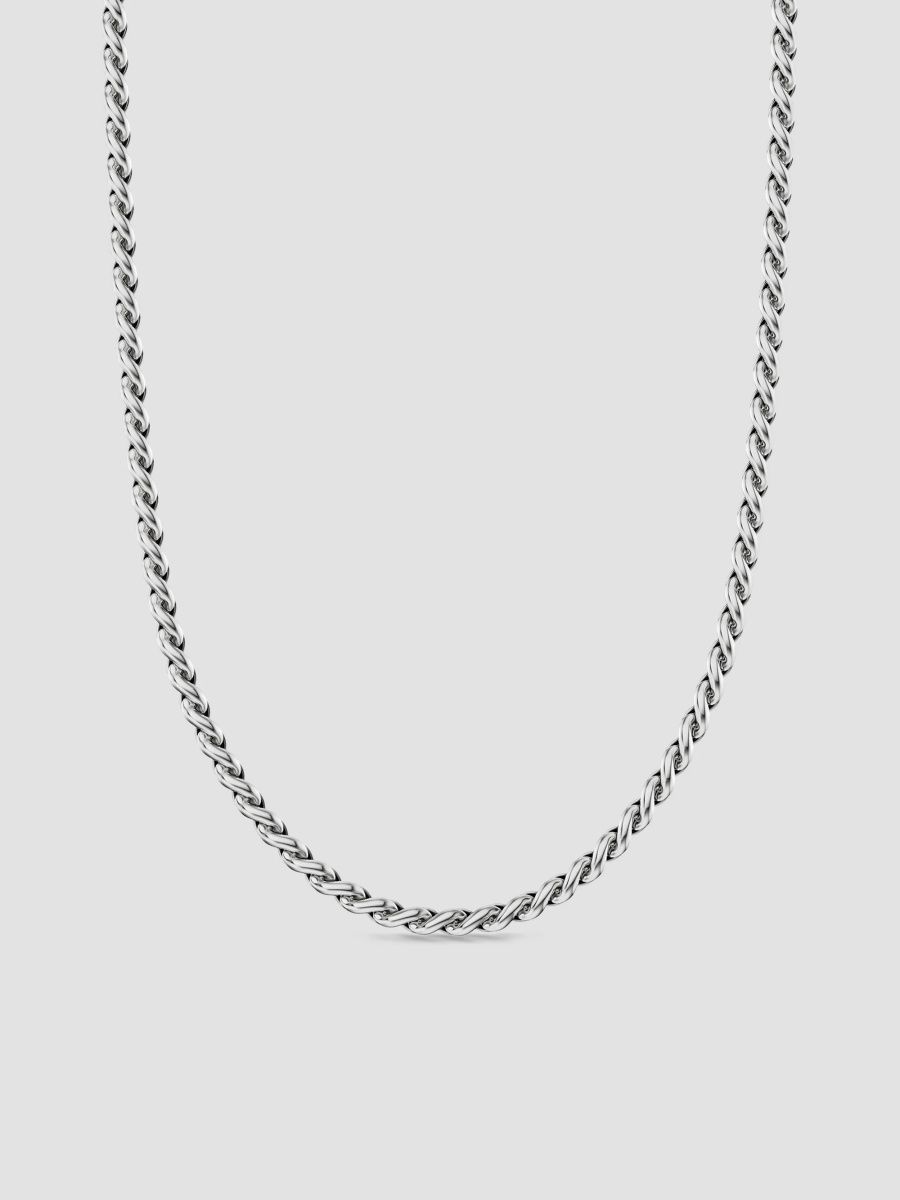 David Yurman Women's Sculpted Cable Chain Necklace in Sterling Silver, 3.7MM - Silver - Size 18
