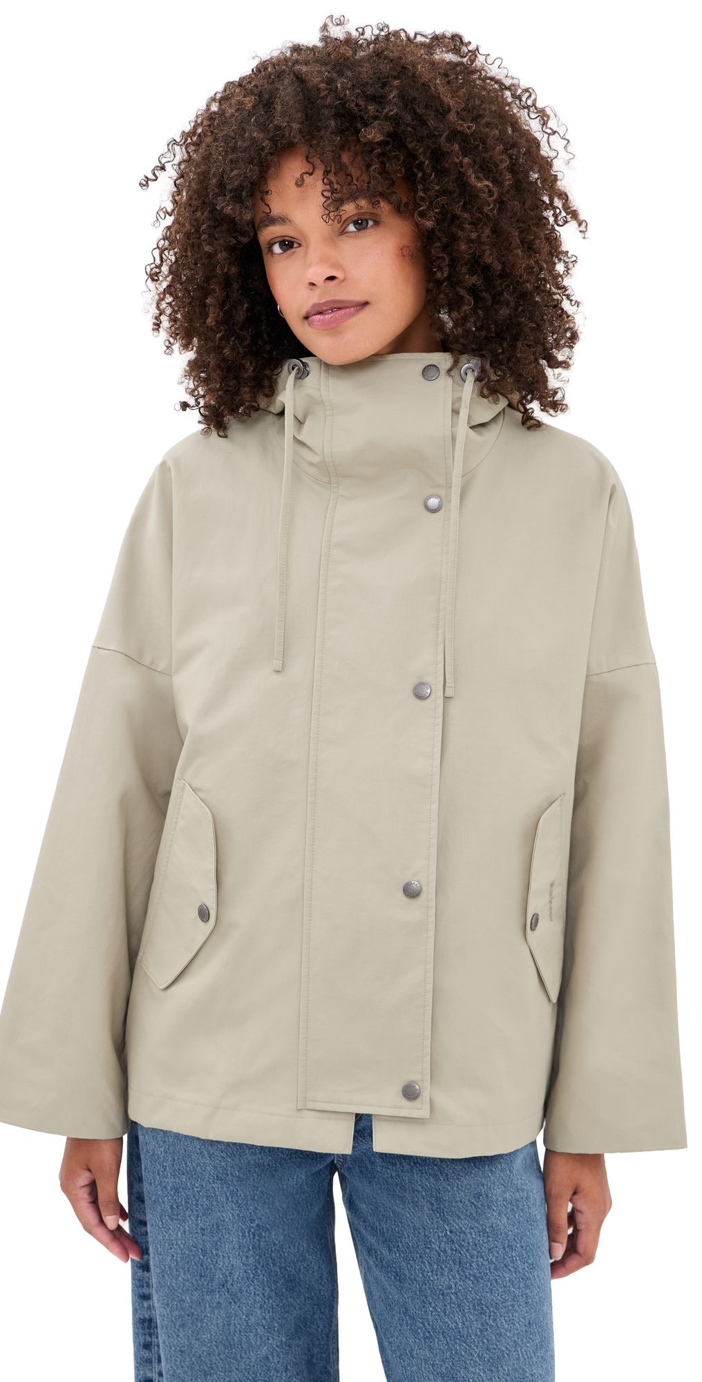Barbour Barbour Kingswood Showerproof Jacket Light Sand/Navy Gingham 8