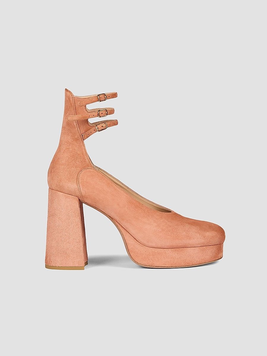 Women's Loti Suede Platform Pumps - Peachy Pink - Size 10