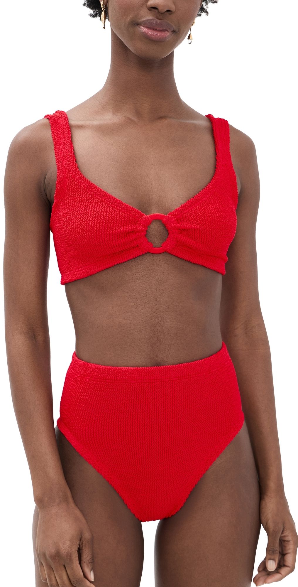 Hunza G Nadine Bikini Set Red One Size