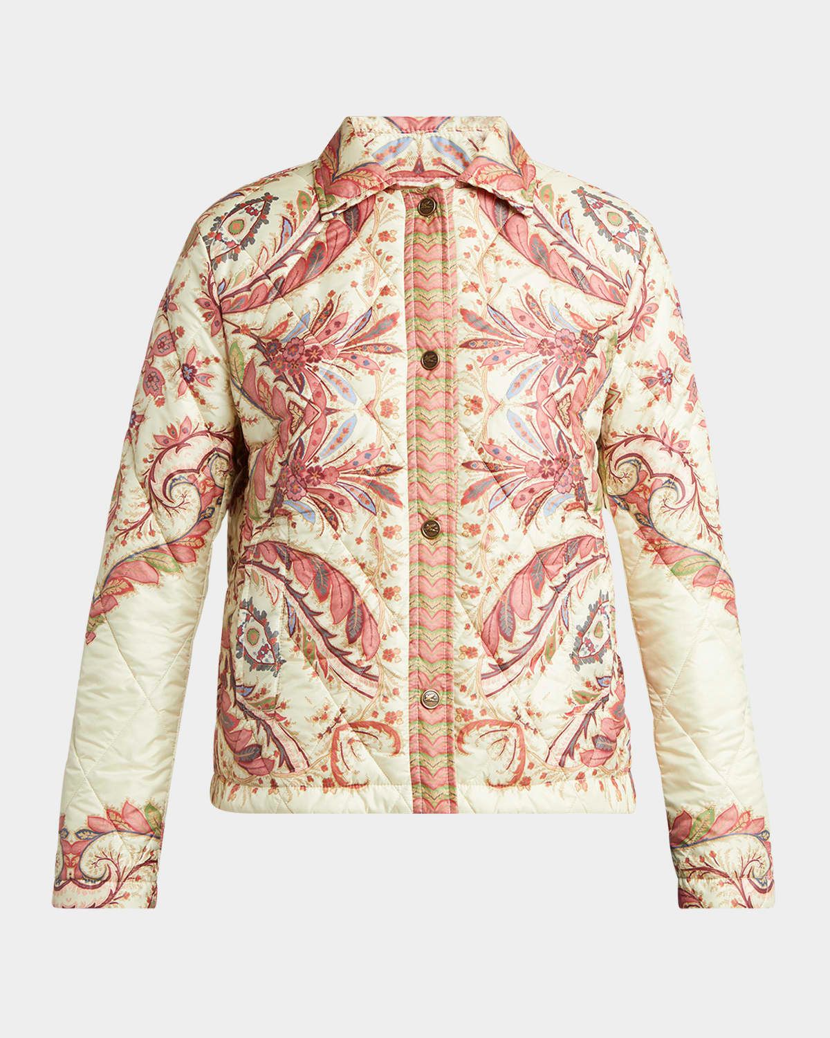 Romantic Pink Puffer Shirt Jacket