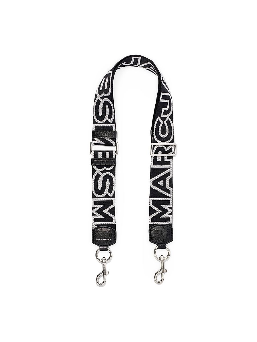 Women's The Outline Logo Webbing Strap - Black Silver