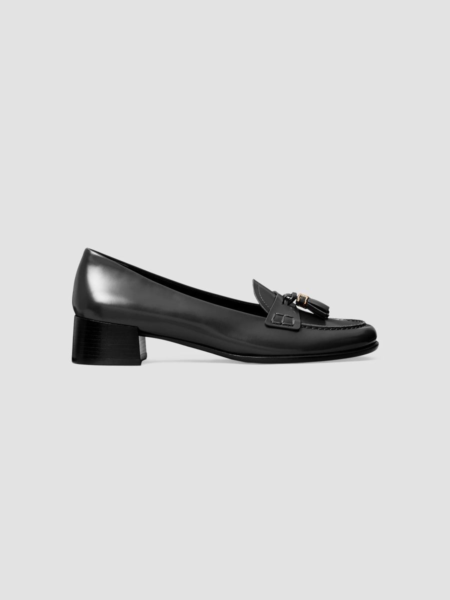 Tory Burch Women's 30MM Tassel Leather Loafers - Black - Size 9.5