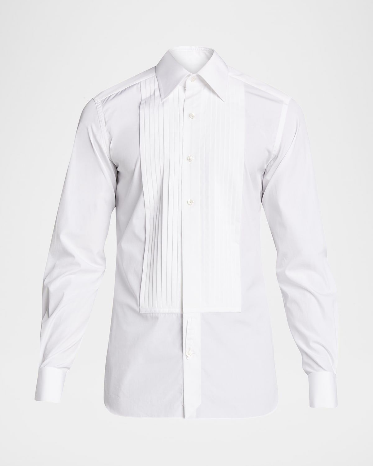 Men & apos;s Plisse Plastron Tuxedo Shirt