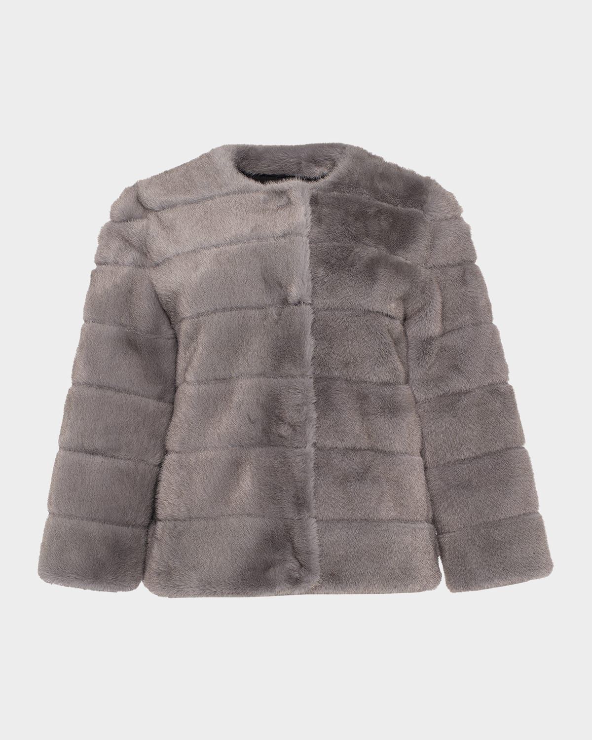 Fur-Free Short Faux Mink Coat