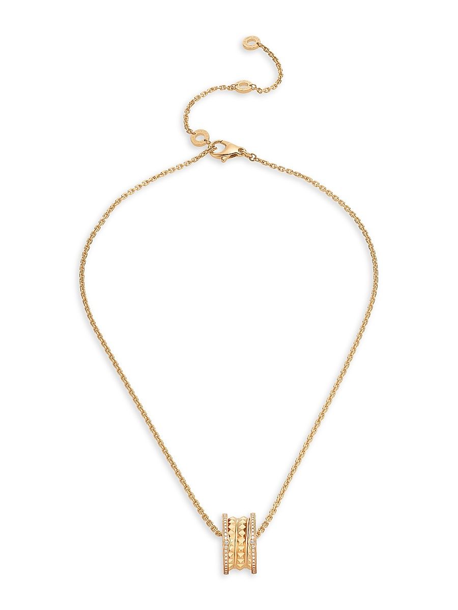 Women's B. zero1 Rock 18K Yellow Gold & Diamond Pendant Necklace - Yellow Gold