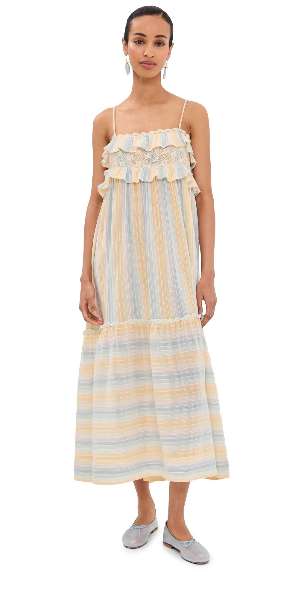Alix of Bohemia Ida Sunwash Stripe Dress Multi Color XS