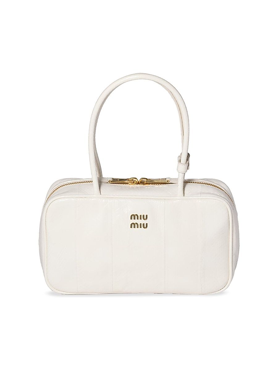 Women's Beau Ayers Leather Top Handle Bag - White