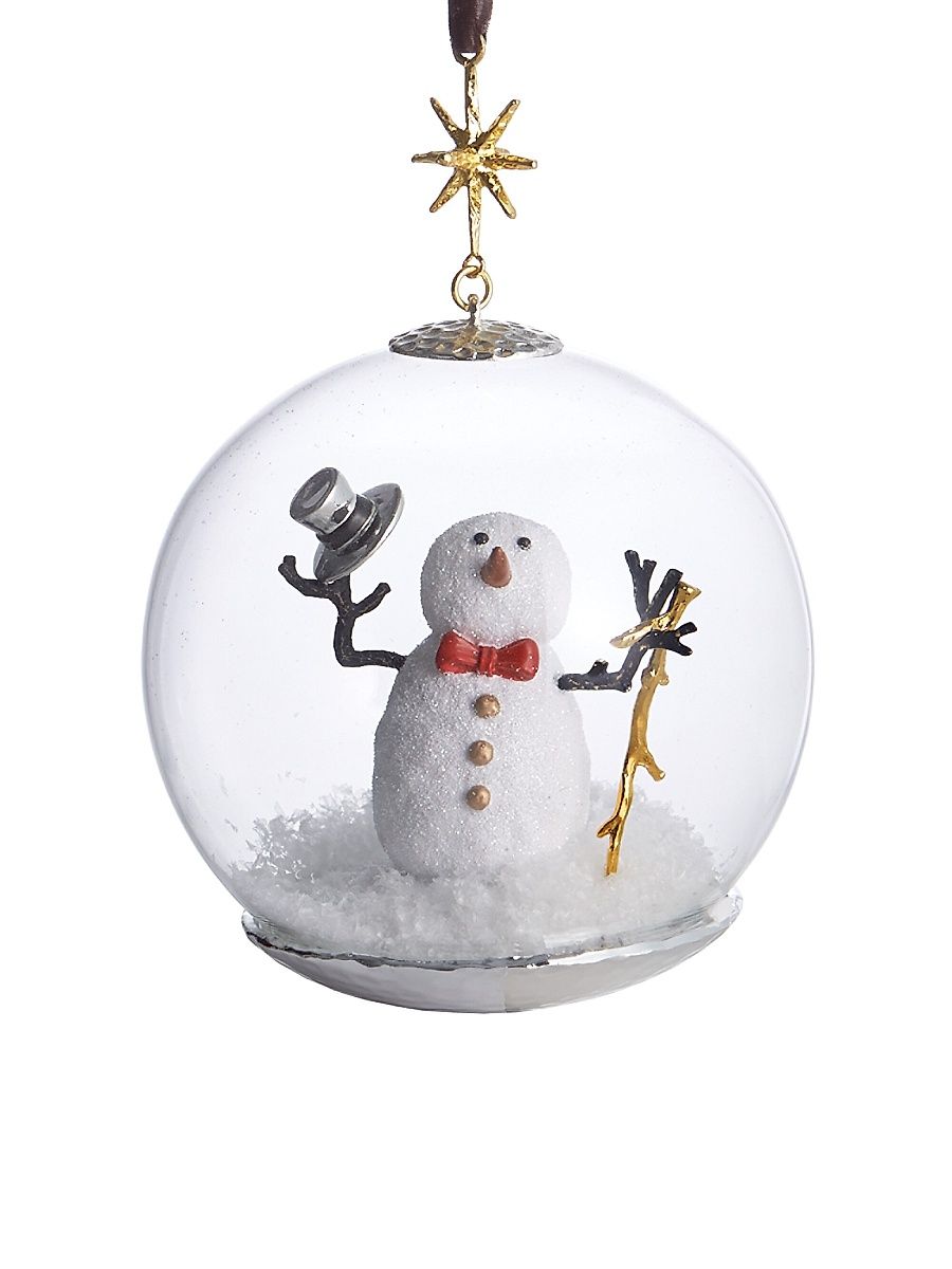 Snowman Snow Globe Ornament