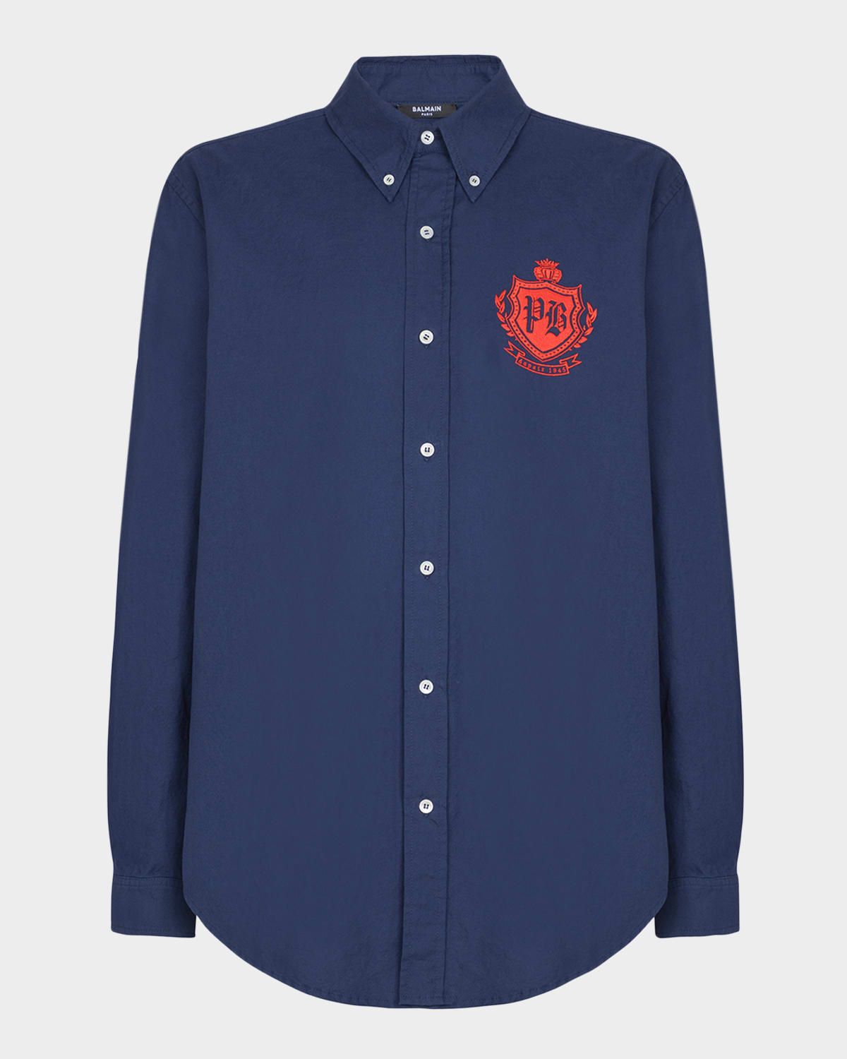 Men & apos;s Oxford Cotton College Emblem Button-Down Shirt