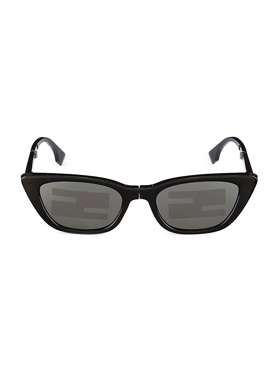 Women's Baguette 51MM Cat-Eye Sunglasses - Black