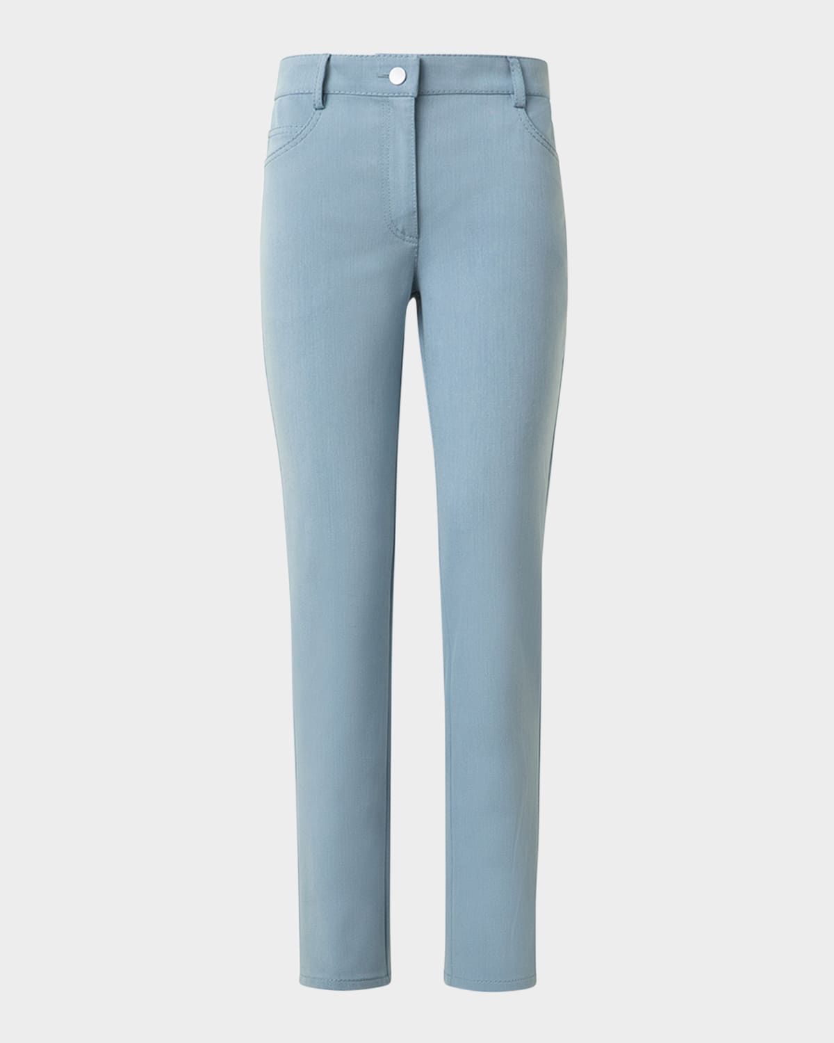 Maru Cotton Denim Stretch Straight-Leg Ankle Pants