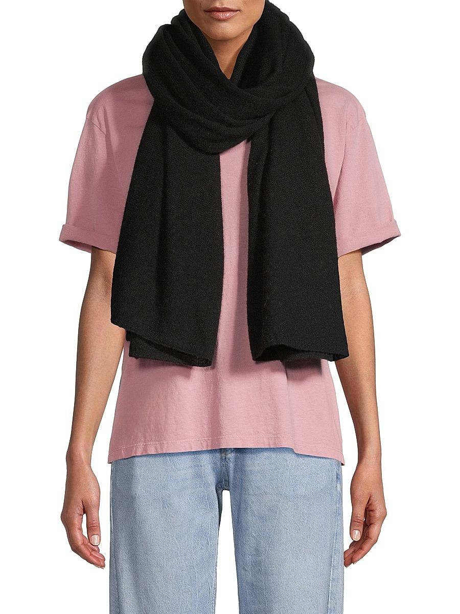 Vince Women's Lightweight Cashmere Travel Wrap - Black