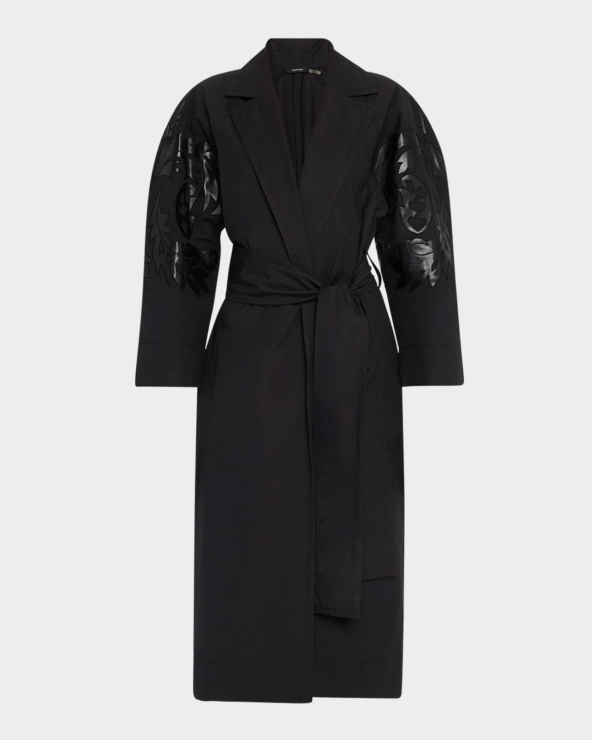 Applique Tech Taffeta Trench Coat