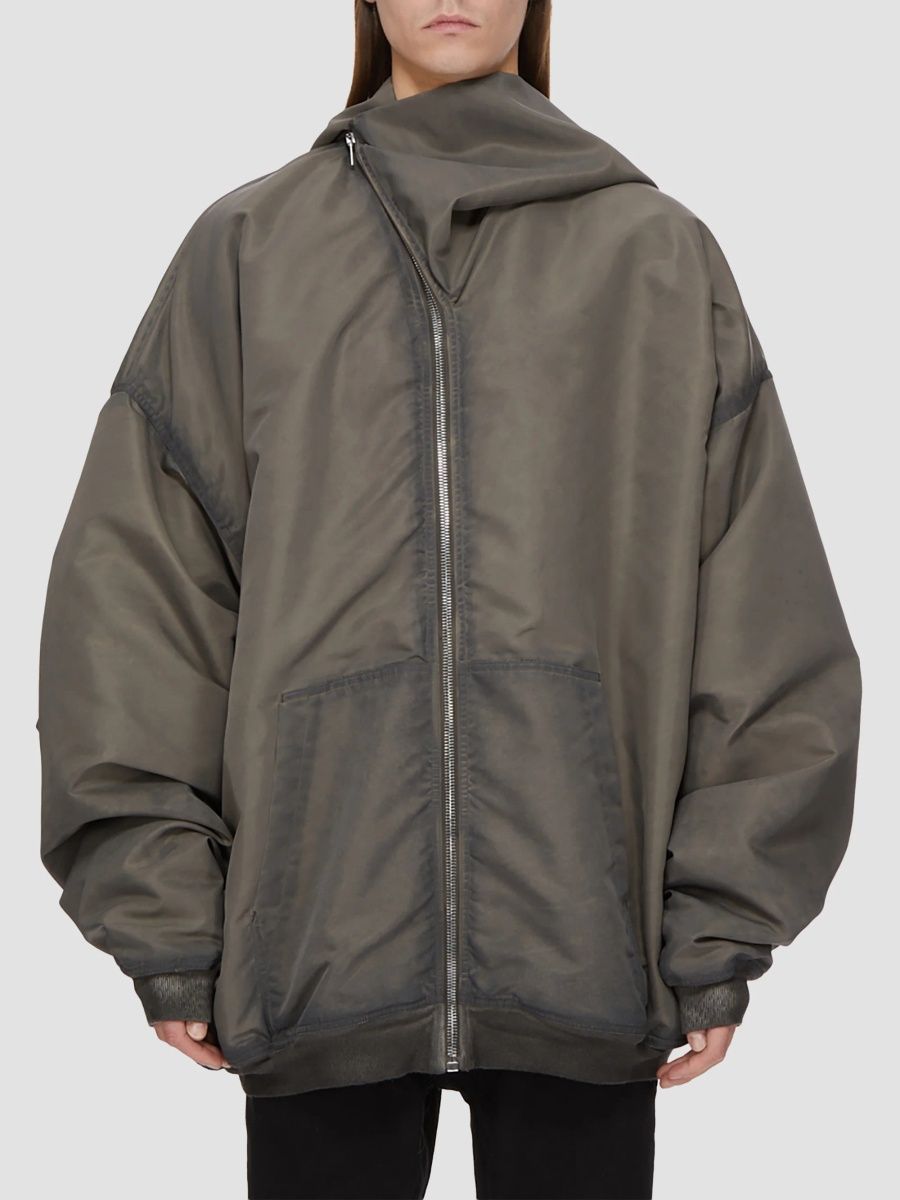 Rick Owens Men's Mountain Hun Hooded Jacket - Dark Dust