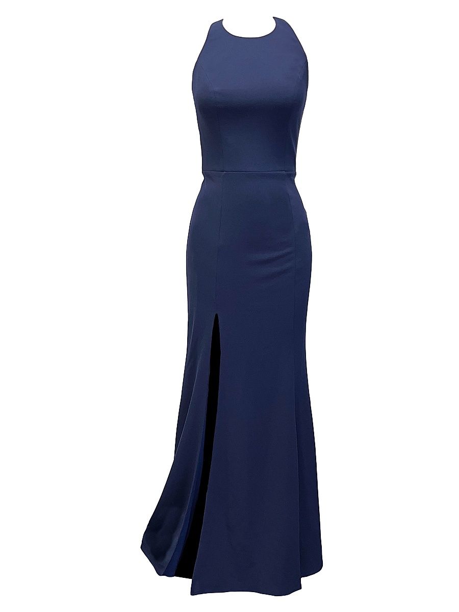 Women's Paige Halterneck Mermaid Gown - Navy - Size XXL