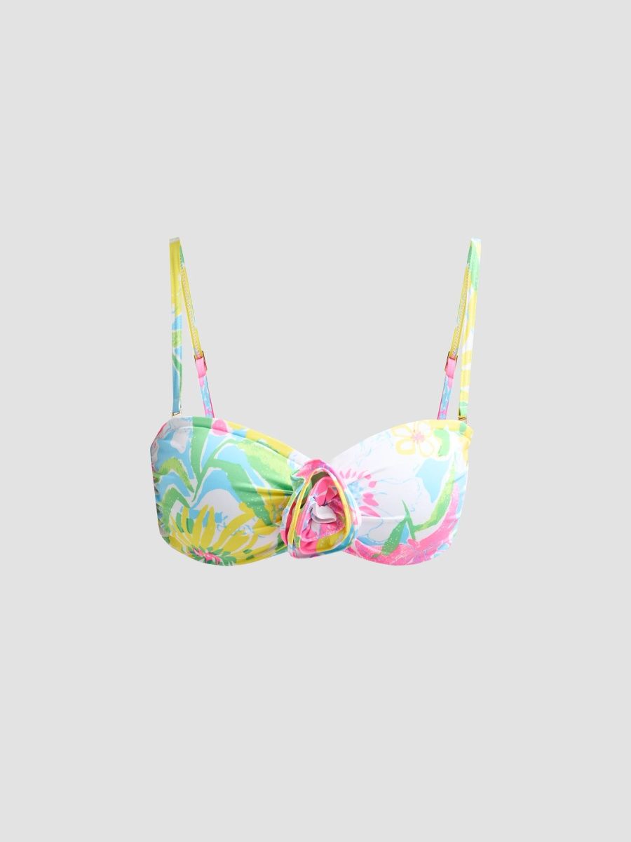 Lilly Pulitzer Women's Harlan Bikini Top - Multi Lovely Lilly - Size 12
