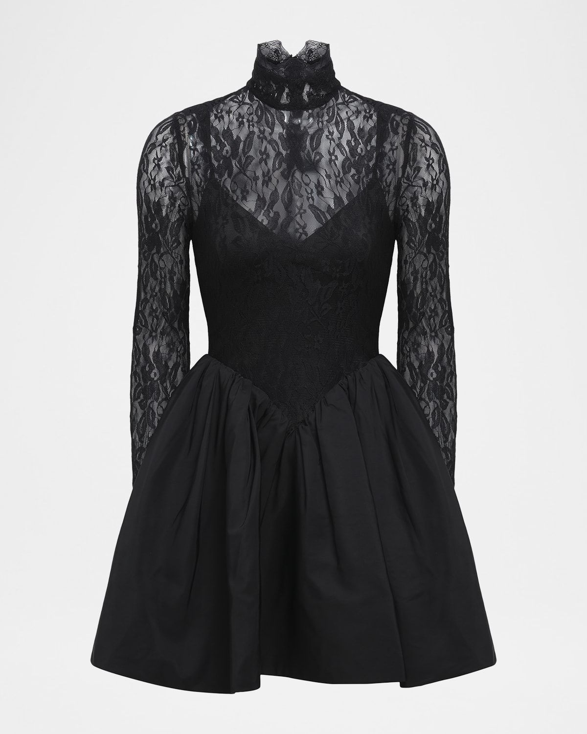 Stretch Lace Mini Bubble Dress