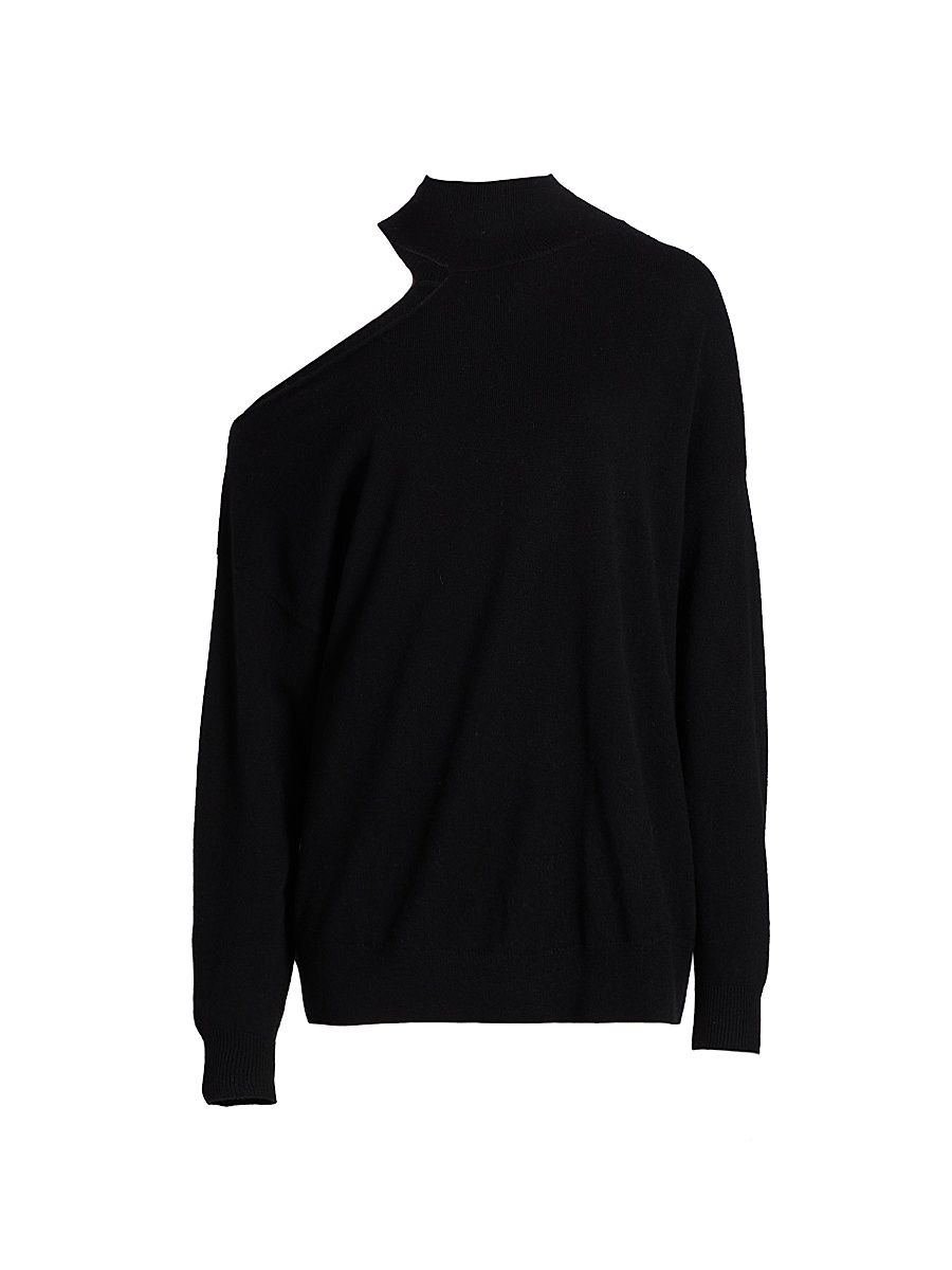 Women's Capsule Alvia Cutout Cashmere Sweater - Black - Size Medium