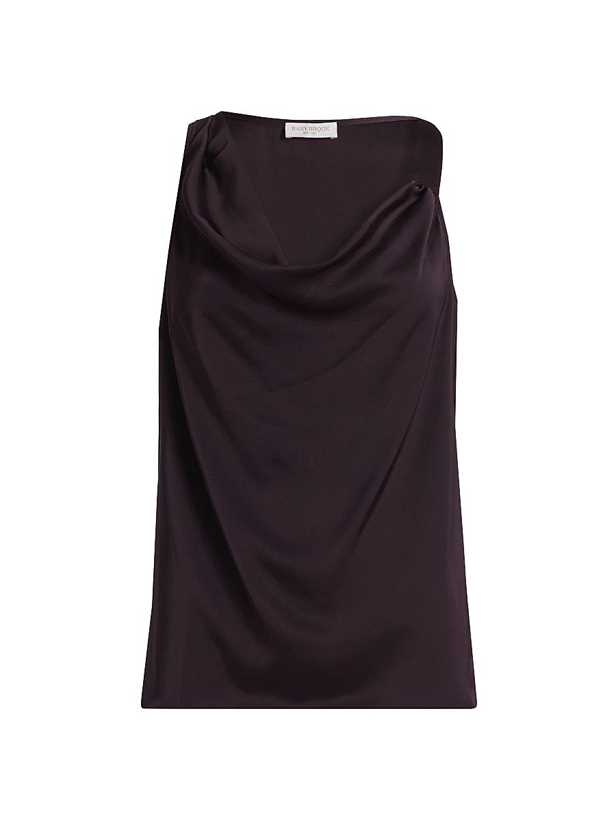 Women's Zoe Satin Tank - Blackberry - Size XL