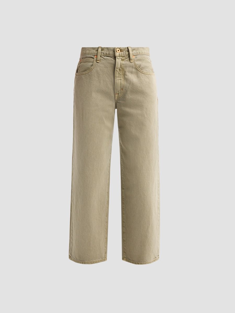 SLVRLAKE Women's Hunter Crop Wide-Leg Pants - Palms - Size 32