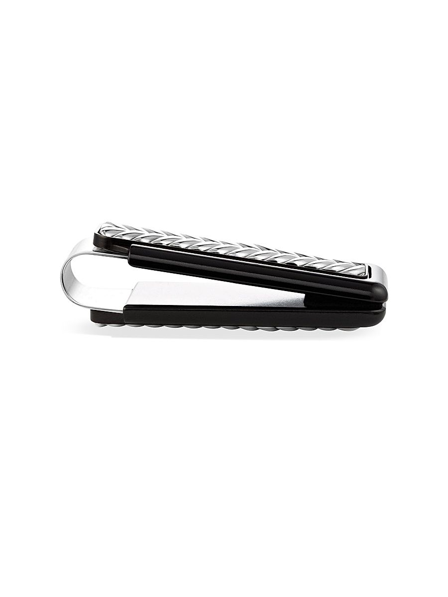 Men's Chevron Money Clip in Sterling Silver - Silver