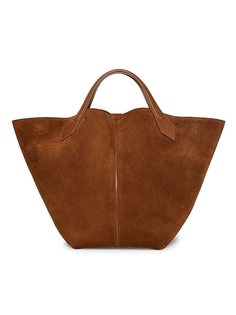 Women's Large Chelsea Suede Tote Bag - Saddle